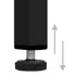 Lady Jillian -  Display Cabinet Black 90x40x180 cm Steel and Tempered Glass